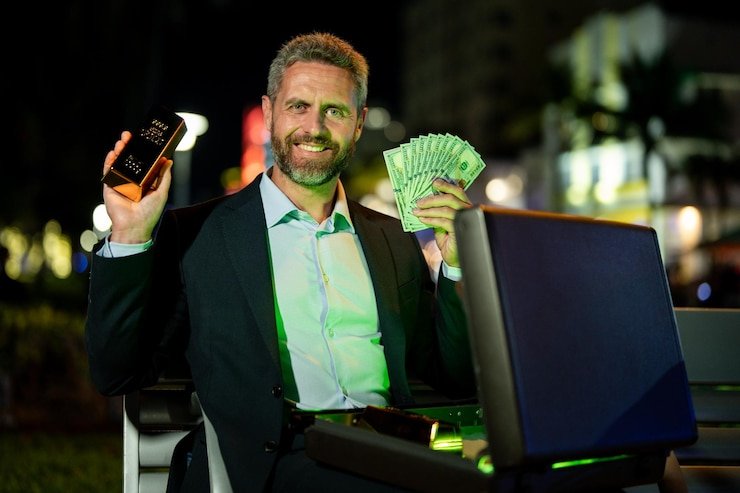 Antarmuka aplikasi mobile hptoto menampilkan menu utama, opsi deposit, dan permainan live casino